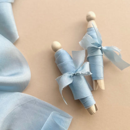 Dusty Blue • Habotai Silk Ribbon