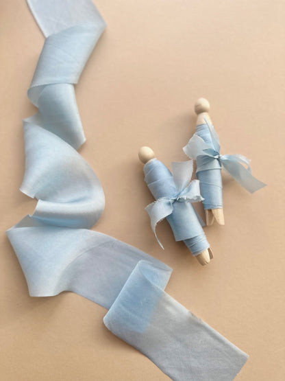 Dusty Blue • Habotai Silk Ribbon