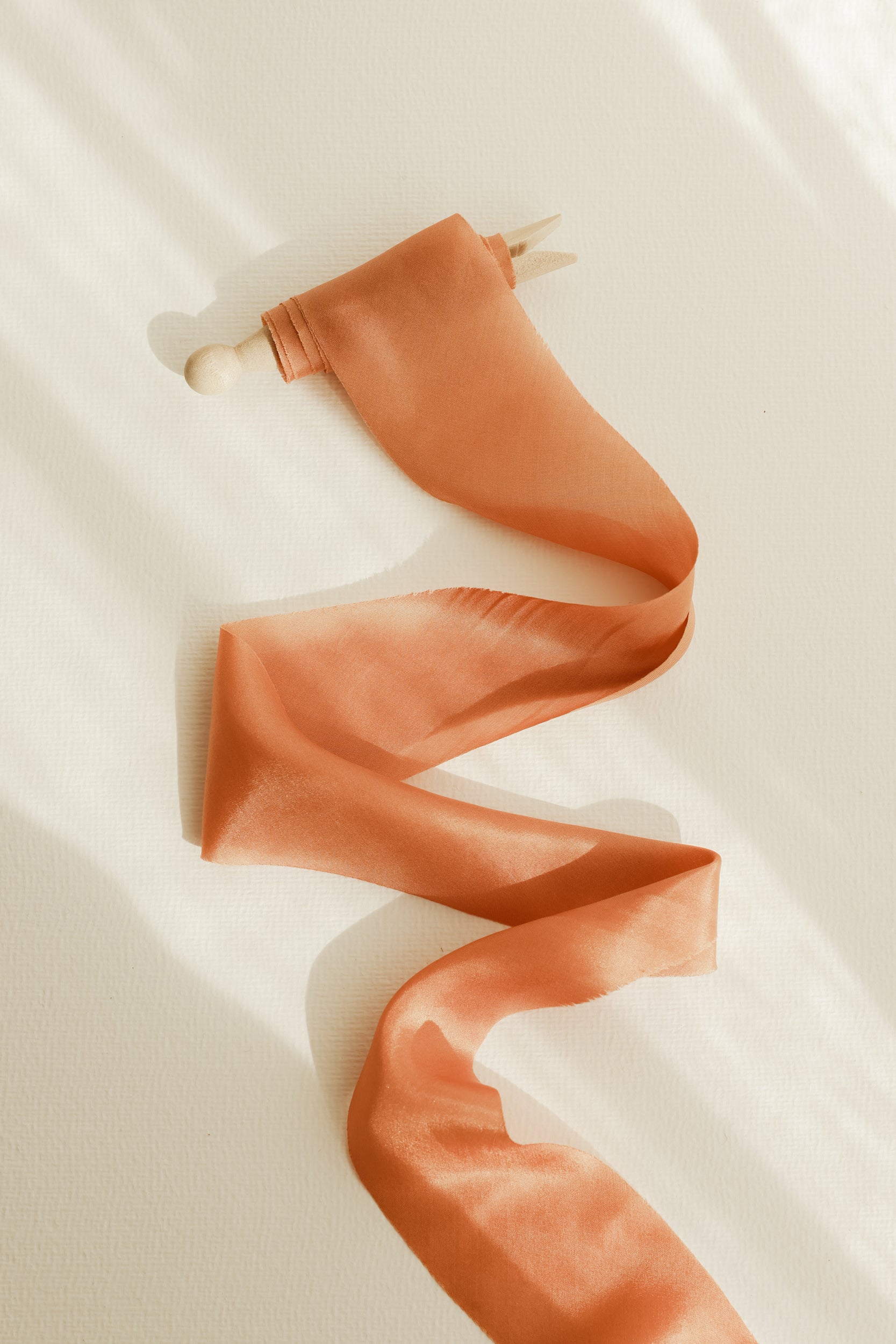 Orange Tangerine Silk Ribbon