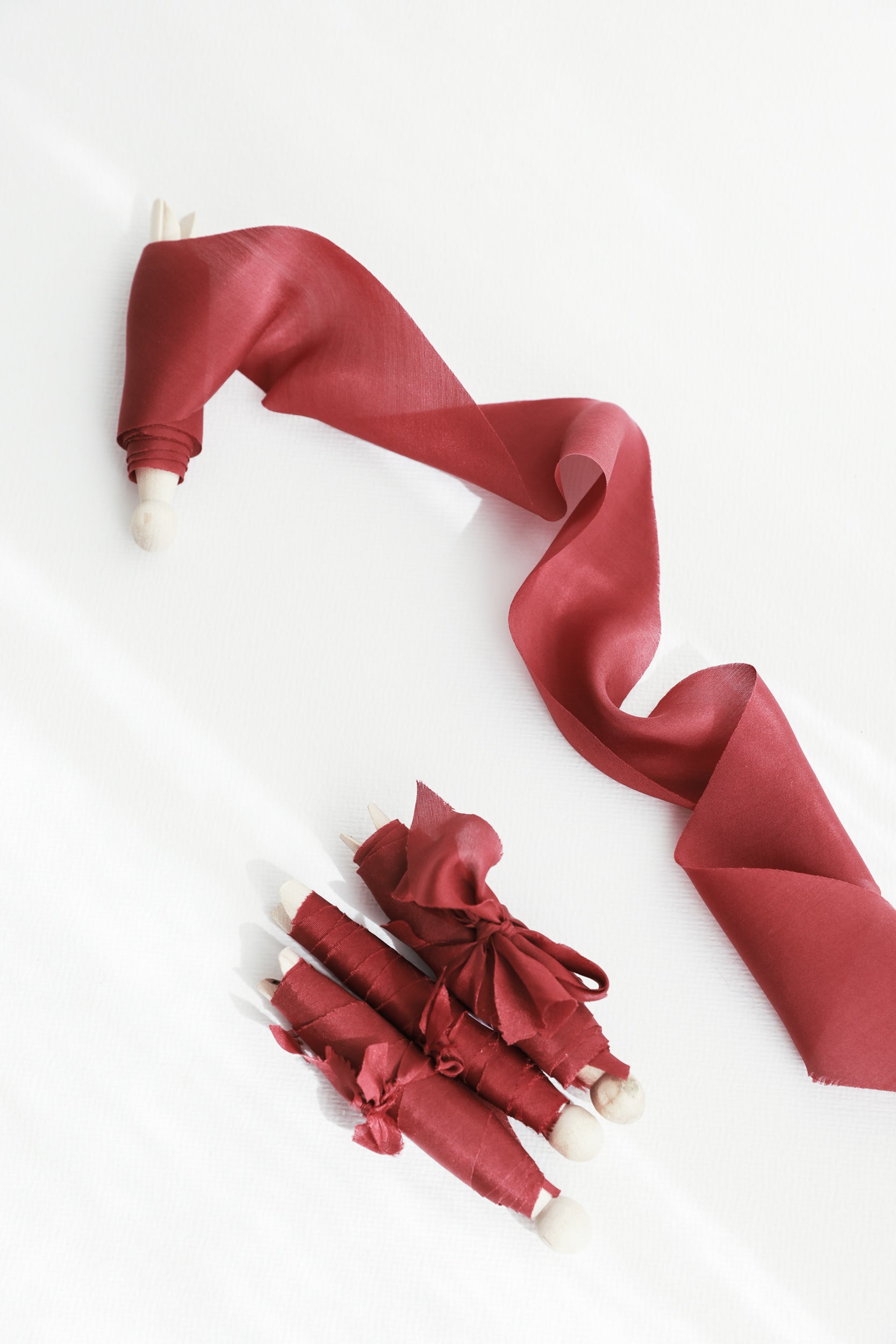 Deep Burgundy Silk Ribbon