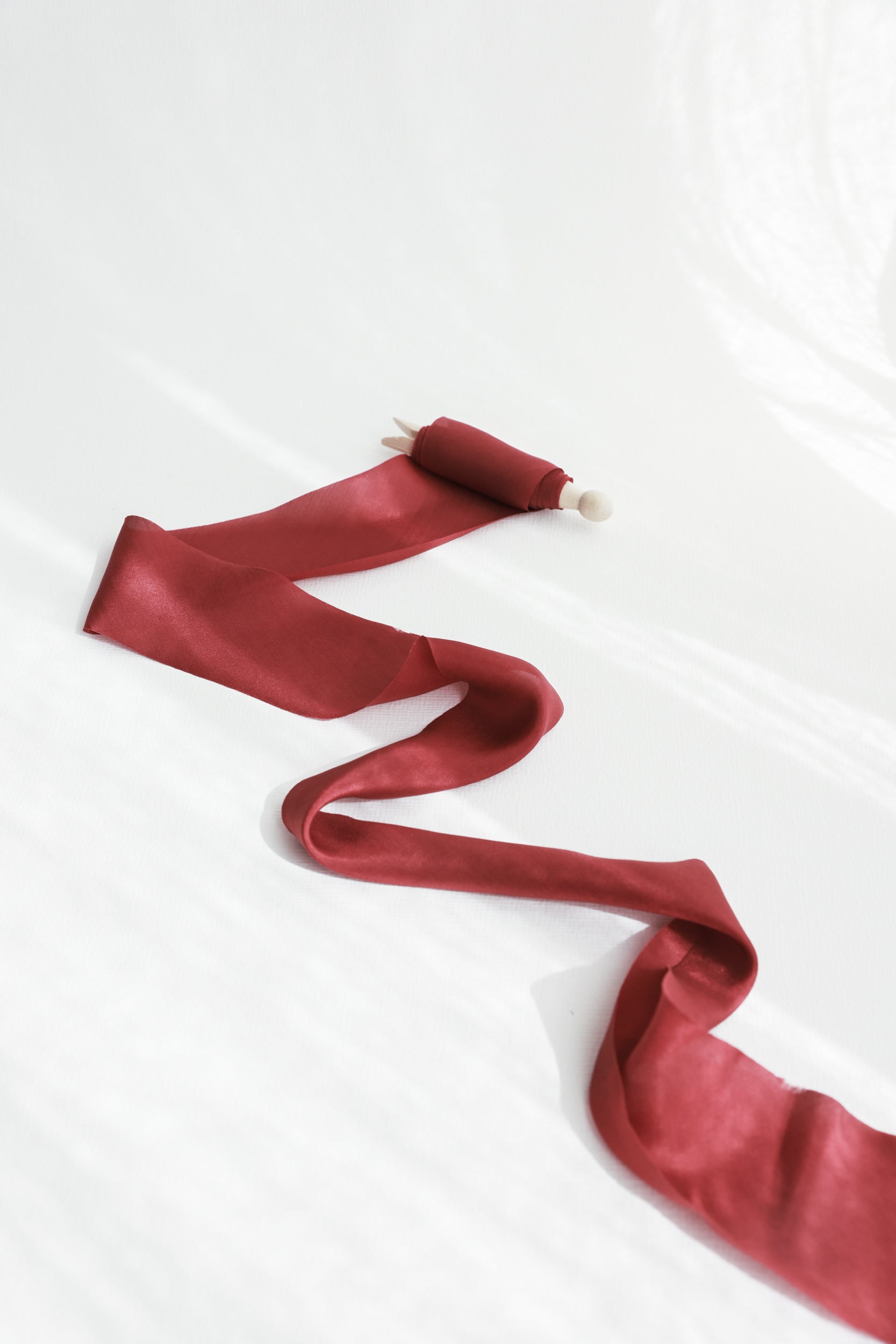 Deep Burgundy Silk Ribbon