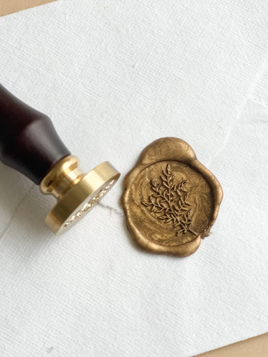 Botanical imprint wax seal stamp