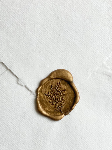 wax seal on handmade envelope