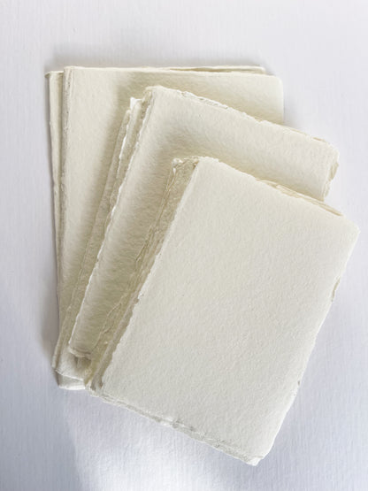 Cream Handmade Deckle Edge Cotton Rag Paper