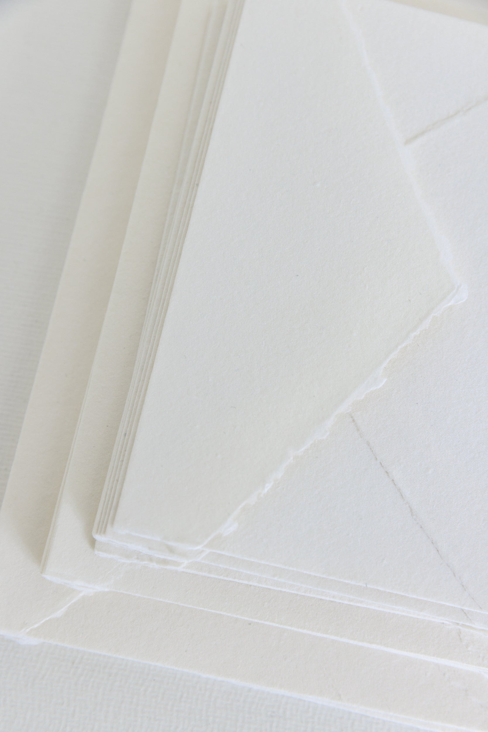 Ivory Deckle Edge Handmade Cotton Rag Envelopes