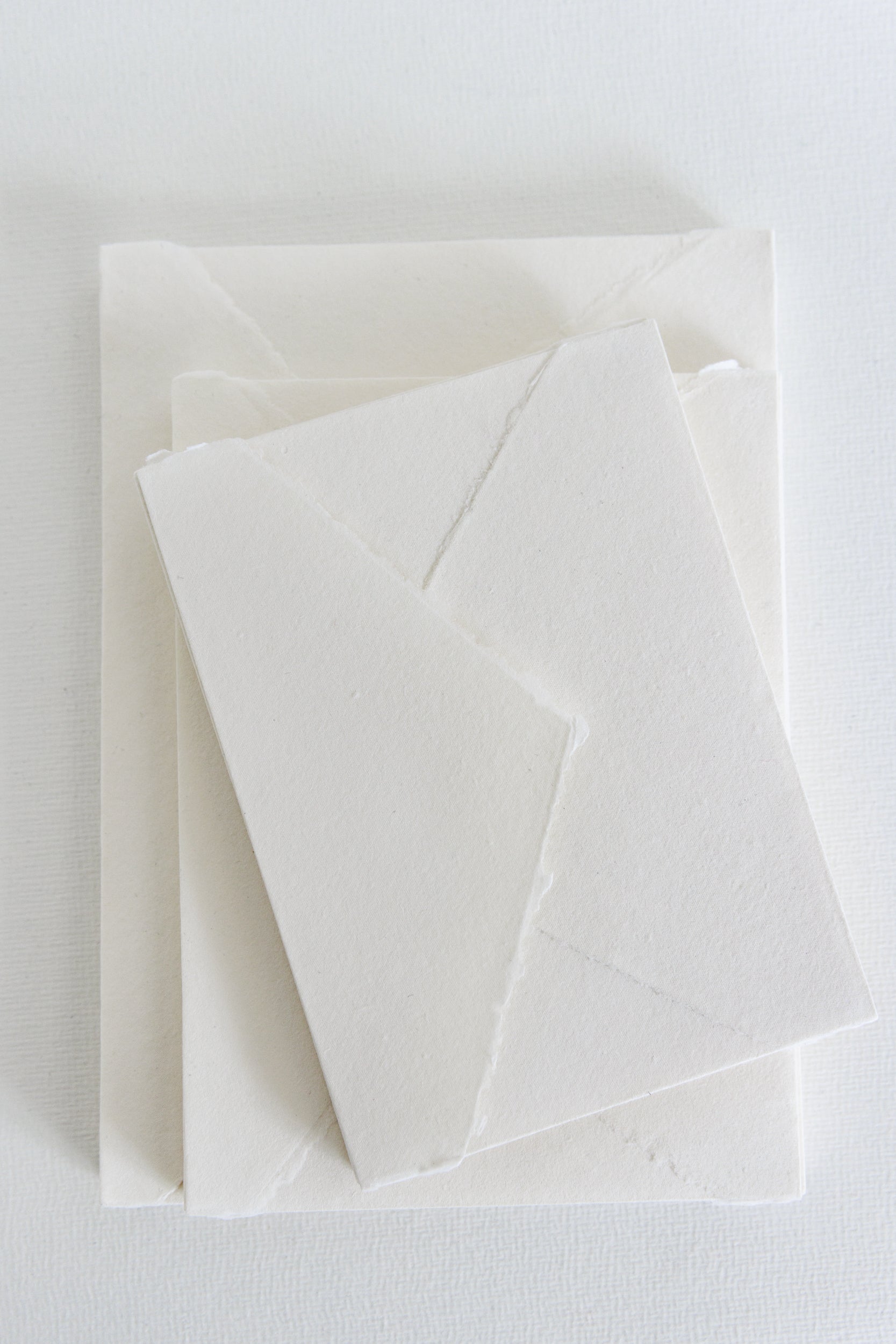 Ivory Deckle Edge Handmade Cotton Rag Envelopes