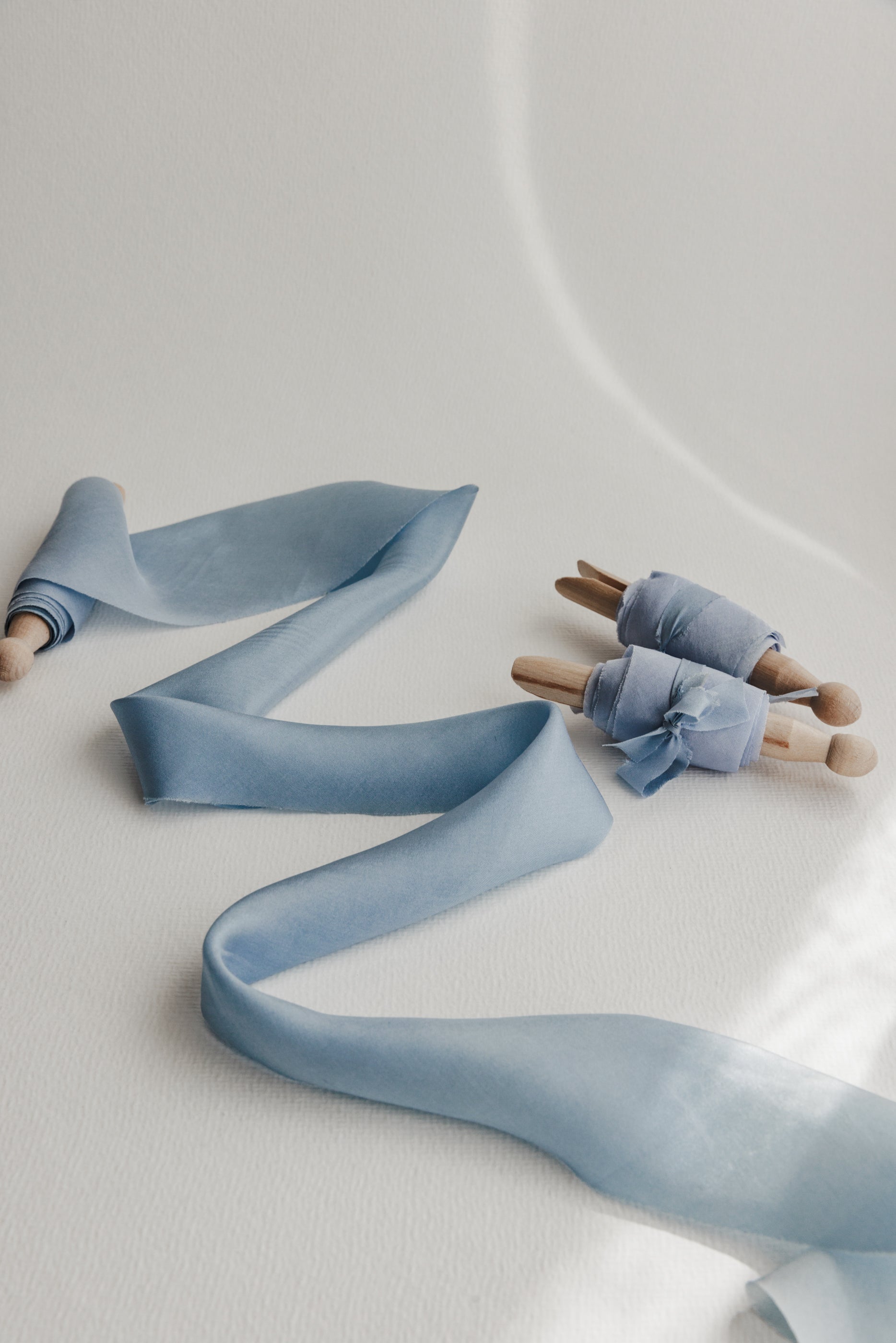 Dusty Blue • Habotai Silk Ribbon