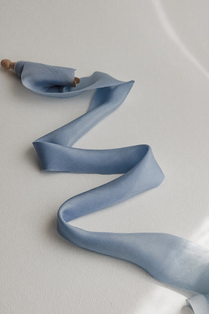 Dusty Blue • Habotai Silk Ribbon