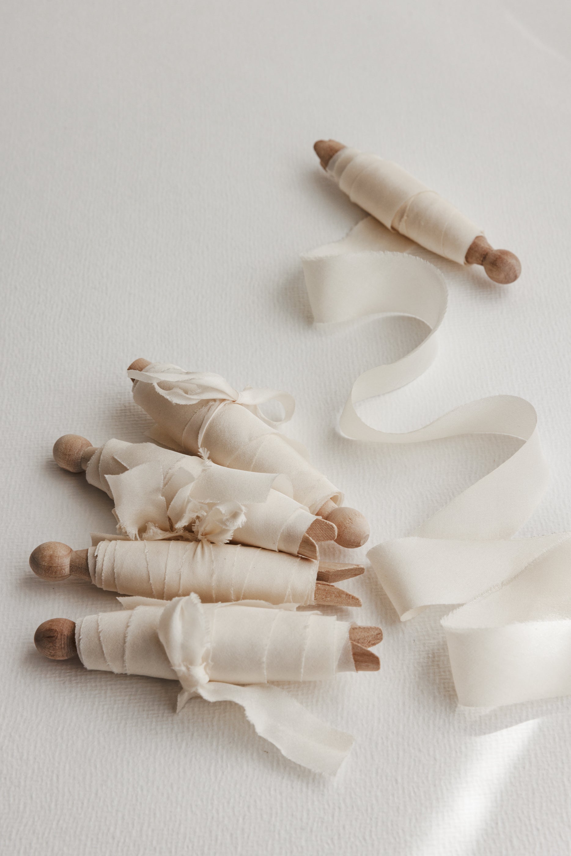 Warm Ivory Silk Ribbon