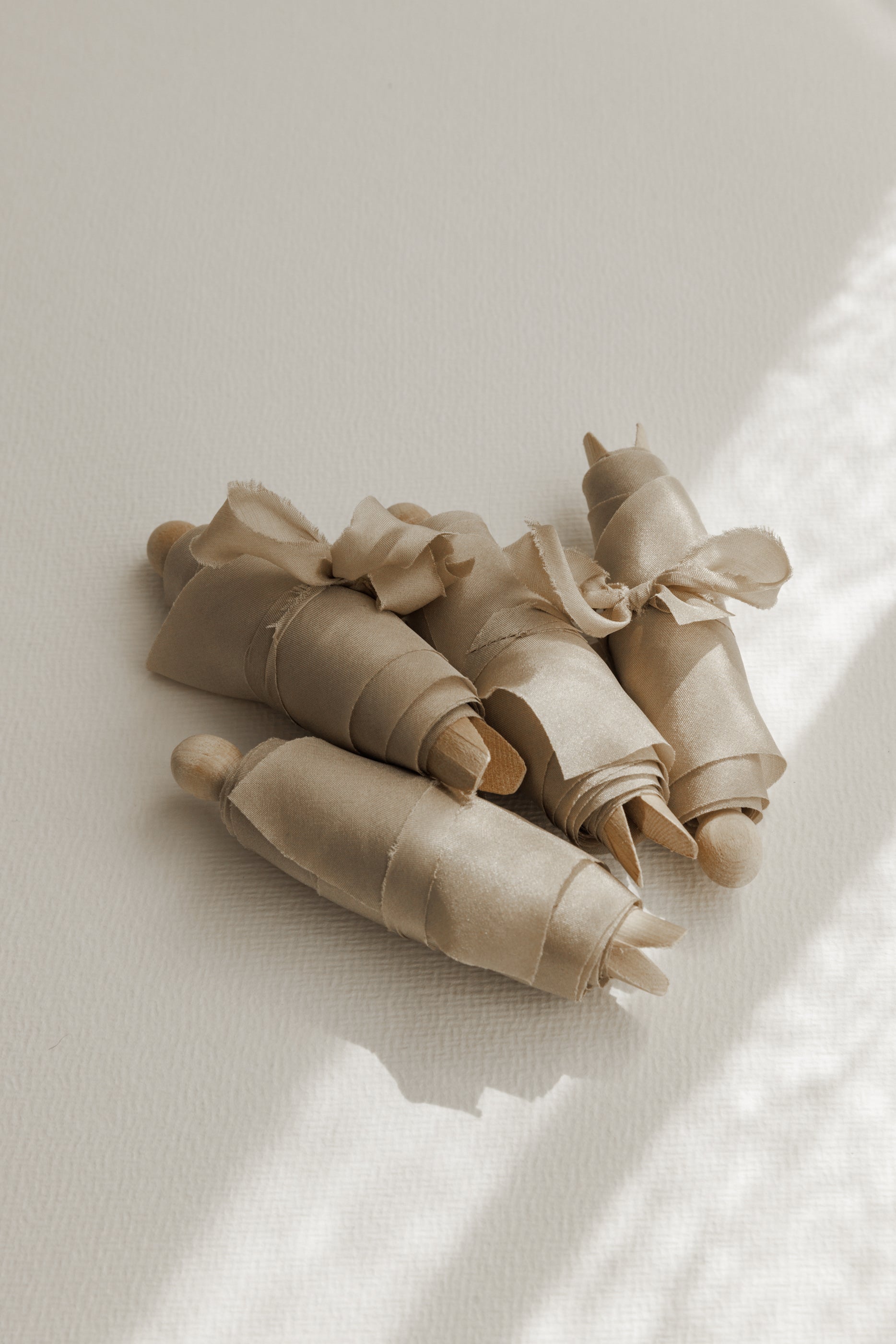 Almond Habotai Silk Ribbon