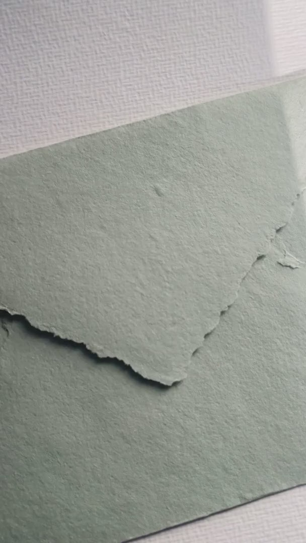 Sage Cotton Rag Envelopes