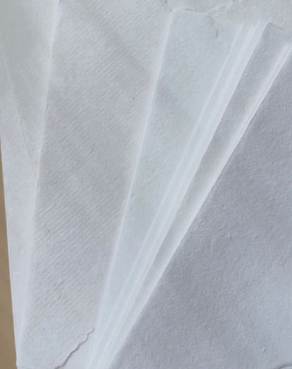 White Deckle Edge Cotton Rag Envelopes