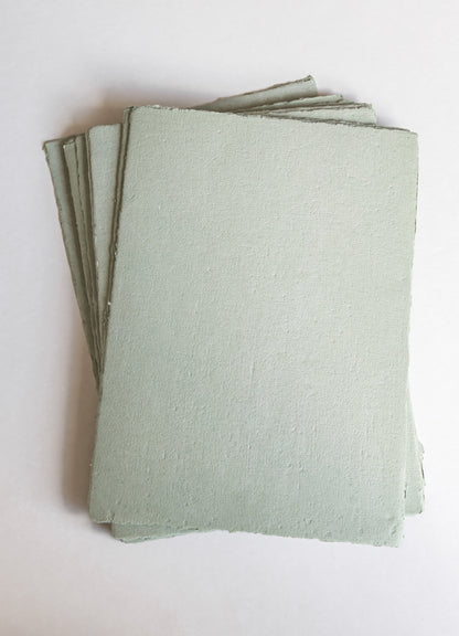 Sage Green Handmade Recycled Paper