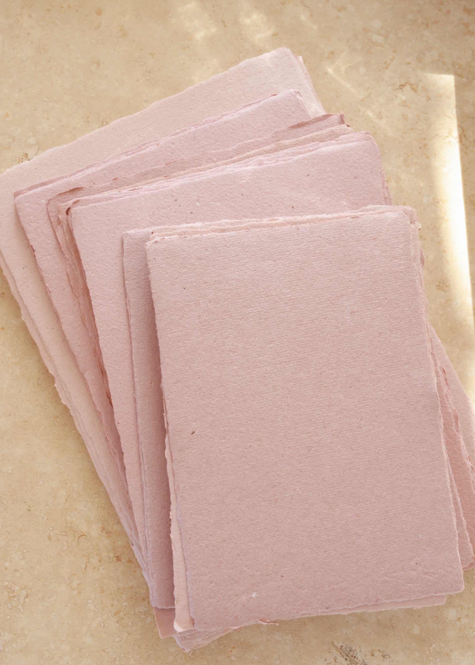 Blush Pink Handmade Recycled Paper