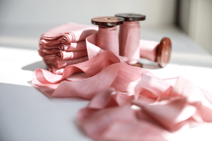 Mulberry Rose Habotai Silk Ribbon