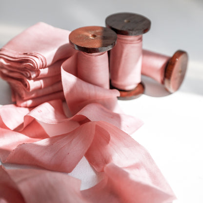 Mulberry Rose Habotai Silk Ribbon