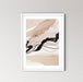Dusty blush and earthy Abstract Landscape Art Print No.3 - Feathers and Stone