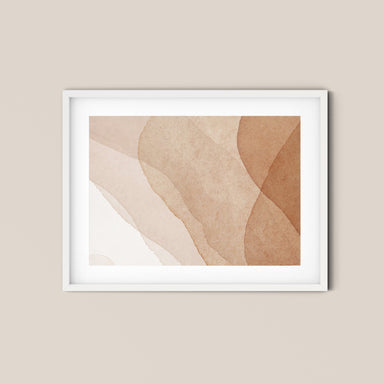 Terracotta Abstract Landscape Art Print No.8 - Feathers and Stone