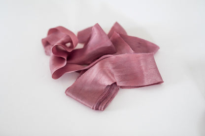 Mulberry Rose Satin Silk Ribbon