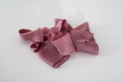 Mulberry Rose Satin Silk Ribbon