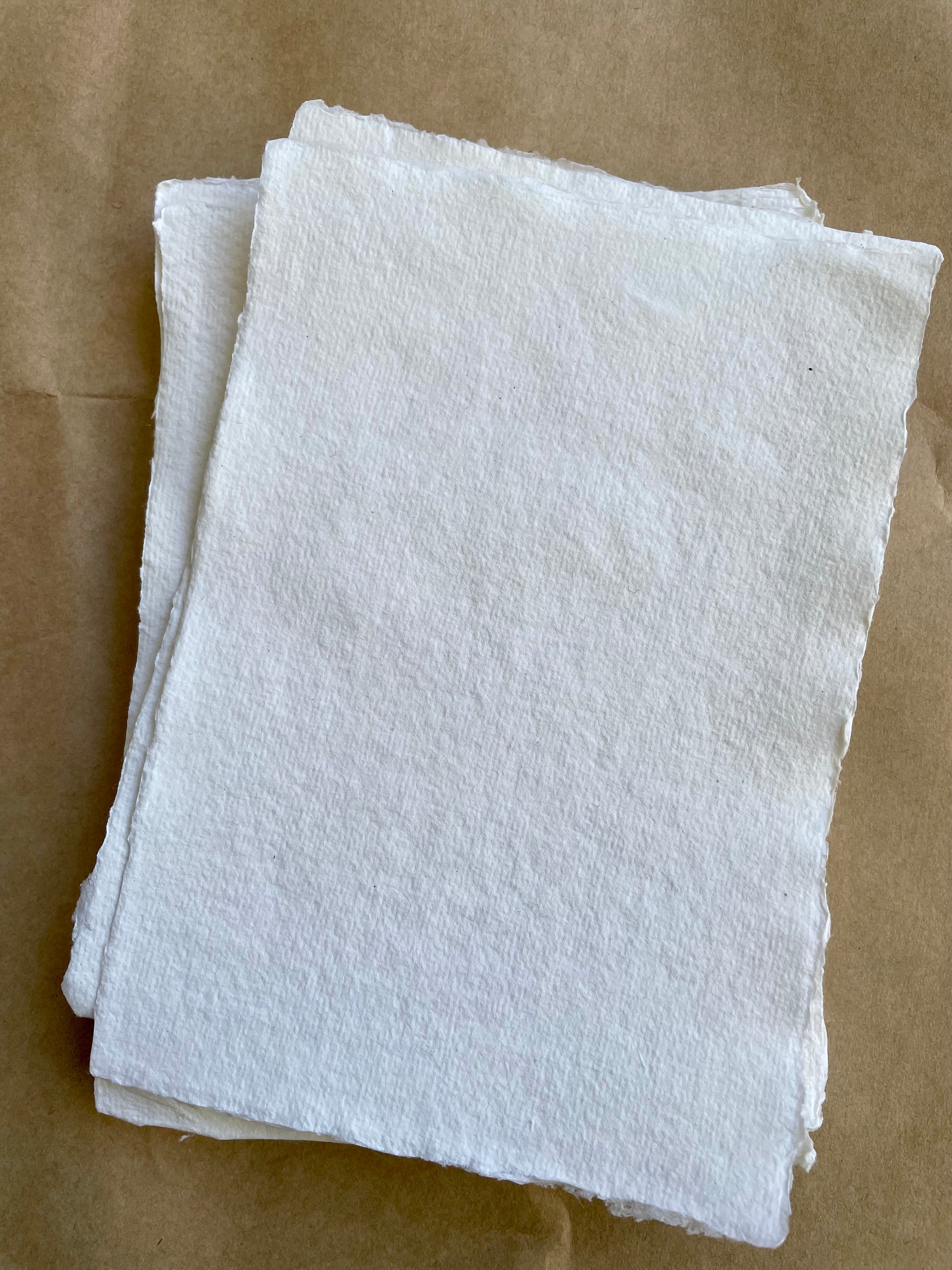 BLEMISHED deckle edge handmade cotton rag paper