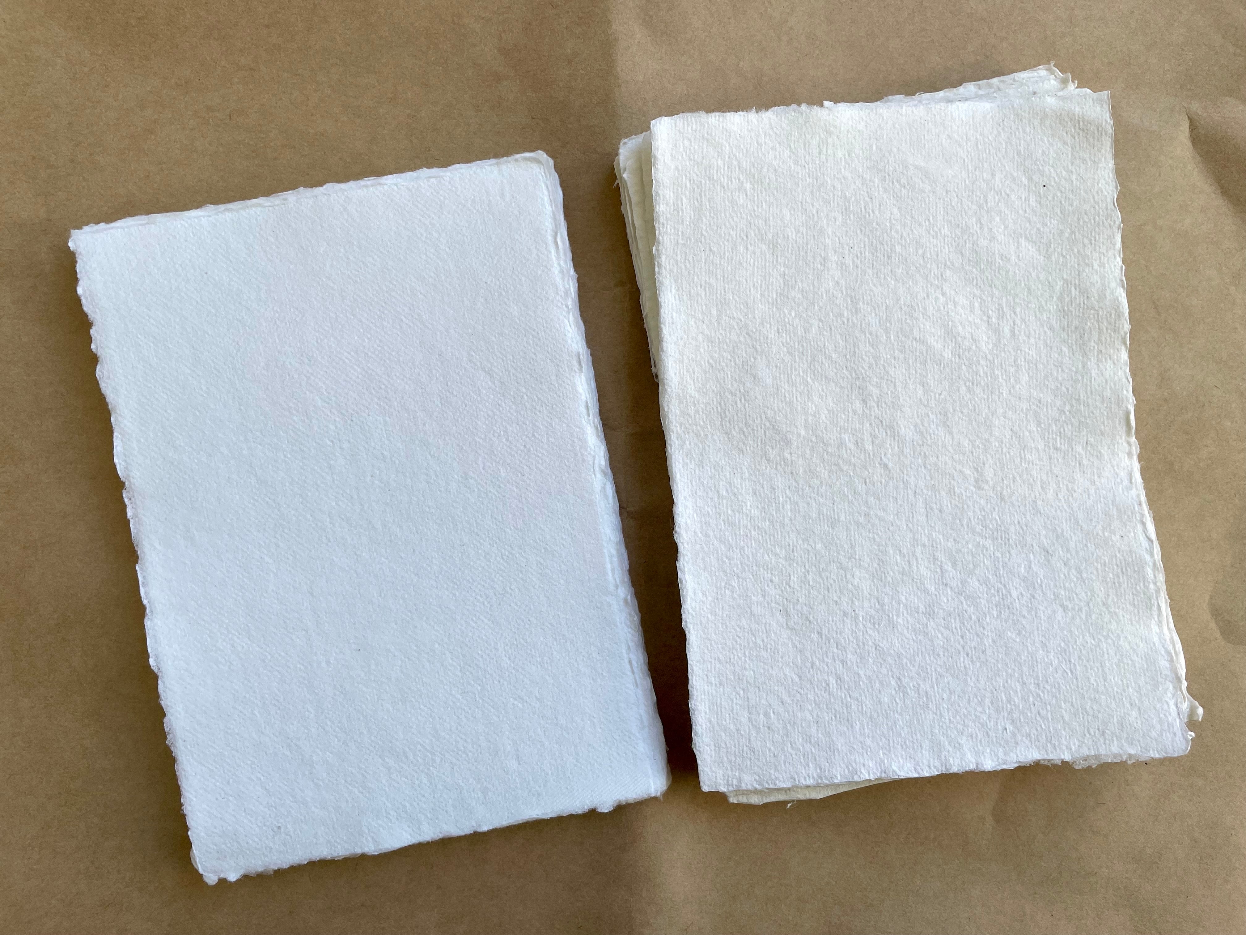 BLEMISHED deckle edge handmade cotton rag paper