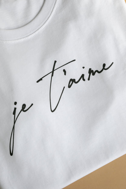 JE T'AIME Organic Cotton T-shirt - Feathers and Stone