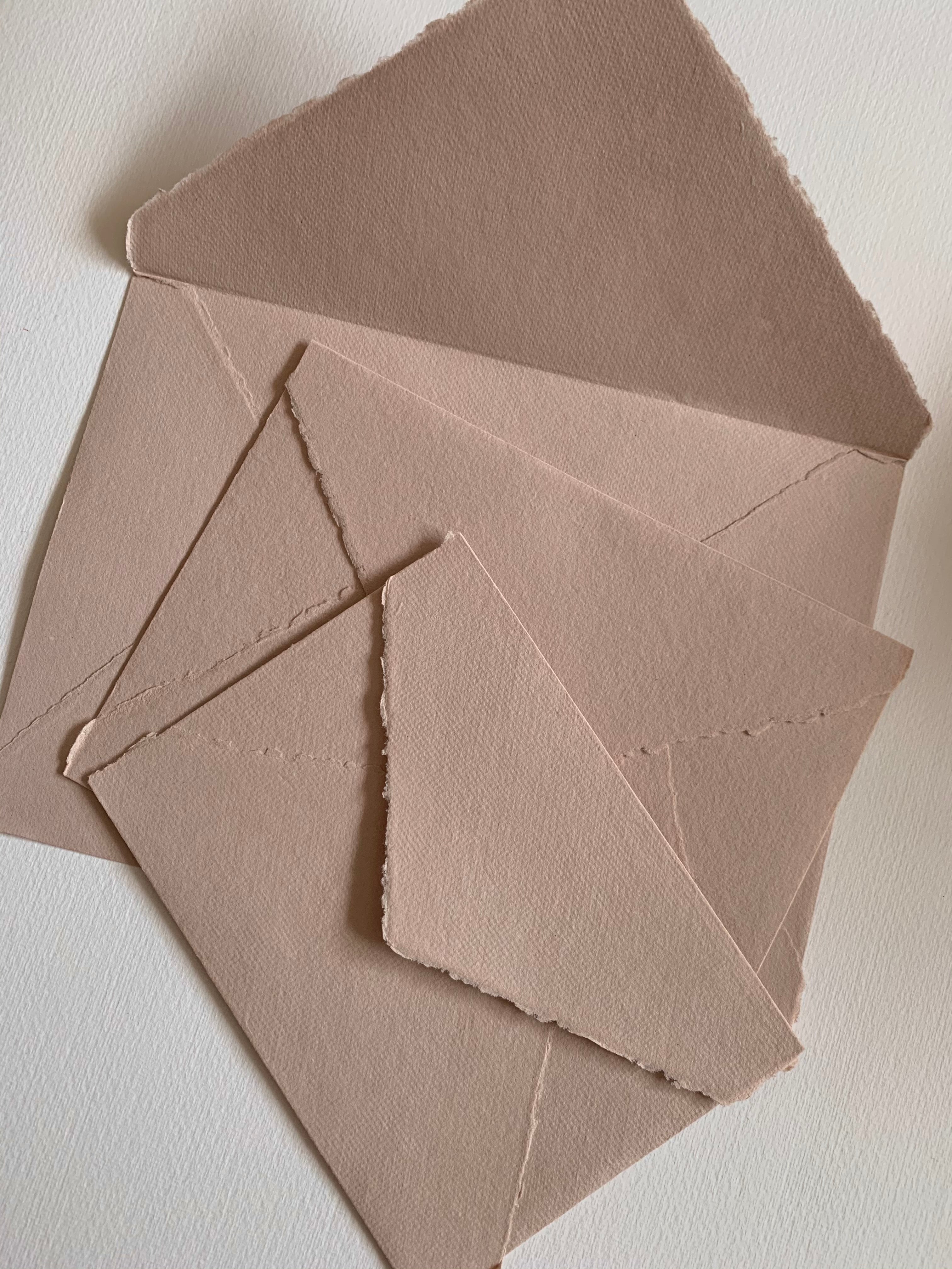 Blush Cotton Rag Envelopes