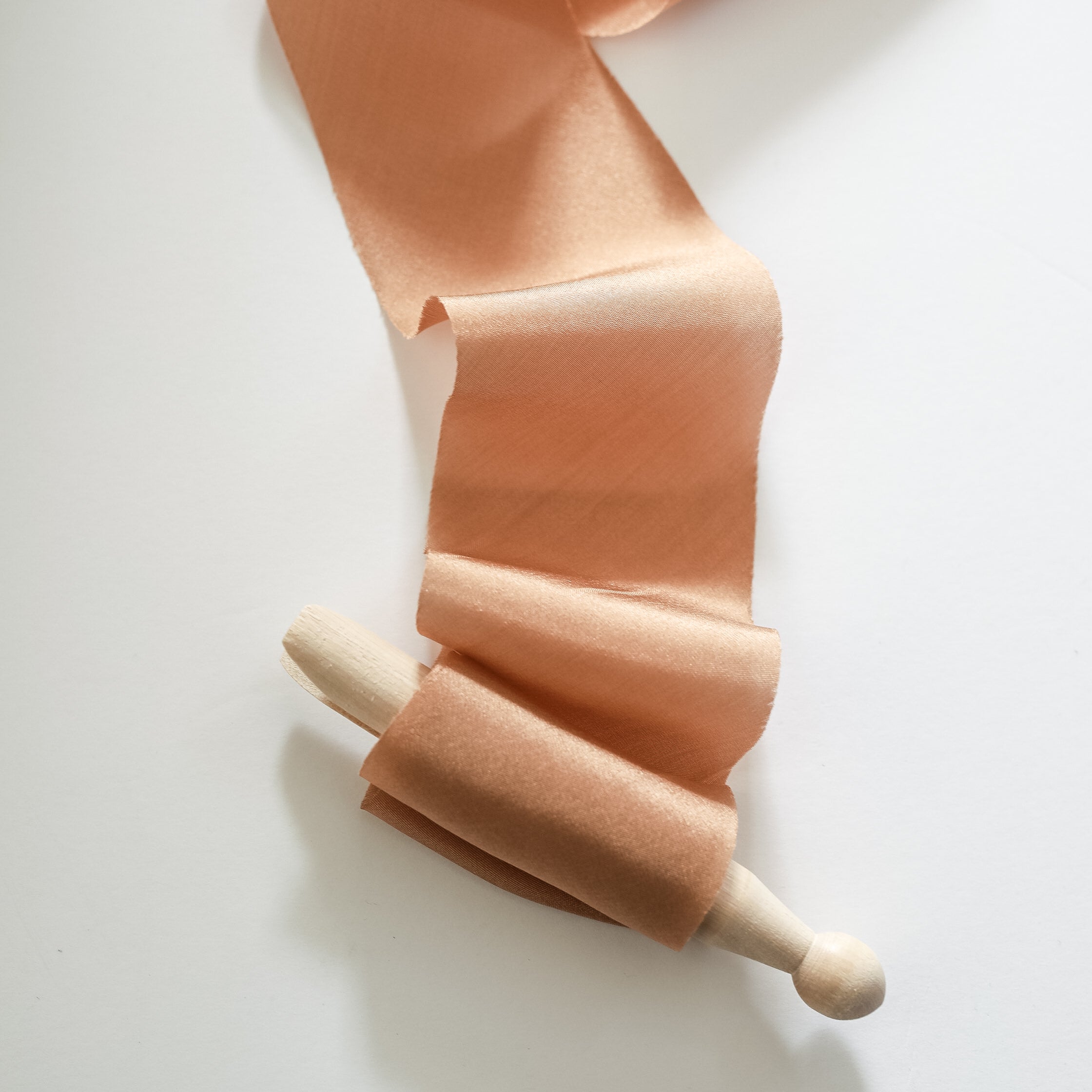 Copper Habotai Silk Ribbon